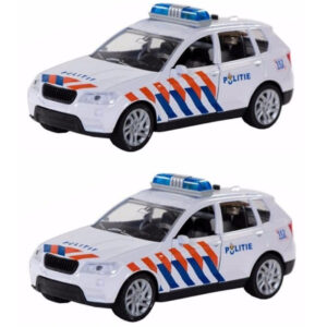 Pakket van 3x stuks 112 speelgoed Politieauto met licht en geluid 12 cm 10229561