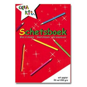 Pakket van 3x stuks A5 schetsboeken/tekenboeken wit papier 50 vellen 10209007