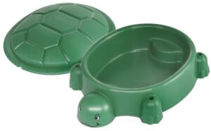 Paradiso Toys zandbak met deksel Schildpad 115 x 83 cm groen 295327