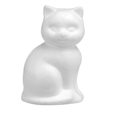 Piepschuim hobby knutselen vormen/figuren dieren kat/poes van 13 cm 10263448