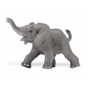 Plastic speelgoeAfrikaanse olifant kalf 8 cm met gestrekte slurf 10092137