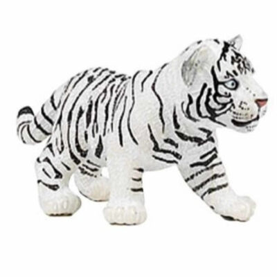 Plastic speelgoed dieren figuur witte tijger welpje 7 cm 10071062