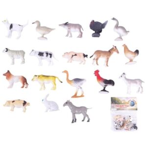 Plastic speelgoed figuren boerderij dieren 24 stuks 10138837