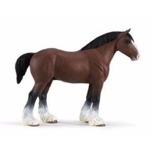 Plastic speelgoed figuur Clydesdale paard hengst 13 cm 10092069