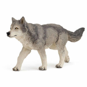 Plastic speelgoed figuur grijze wolf/wolven 12 cm 10058830