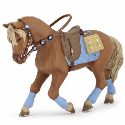 Plastic speelgoed figuur jonge ruiter paard 12 cm 10091034