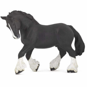 Plastic speelgoed figuur zwart Shire paard 15 cm 10091032