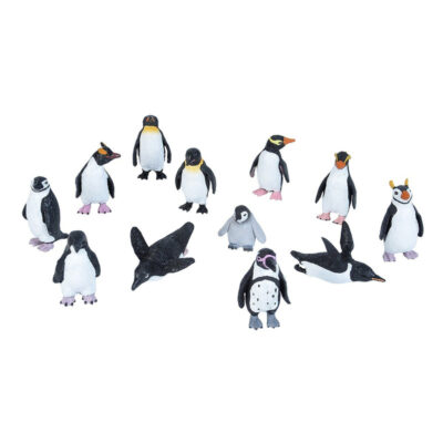 Plastic speelgoed pinguin dieren figuren speelset 10-delig 10183179