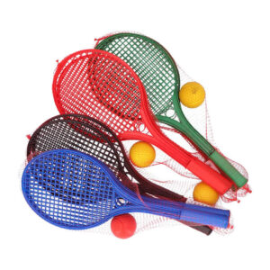 Plastic tennis set met soft bal buitenspeelgoed 10021861