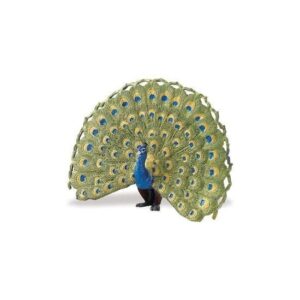 Plastic vogel pauw papegaai 11cm 10077372