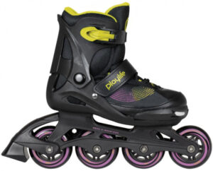 Playlife inline skates Joker hardboot 82A zwart/geel maat 31 34 430447