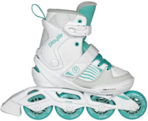 Playlife inline skates Light Breeze 82A wit/turquoise maat 29/32 364675