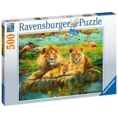 Puzzel 500 p - Leeuwen in de savanne 3363126