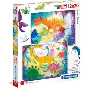 PUZZELS 2x20 stuks - Dinosaurussen 3362958