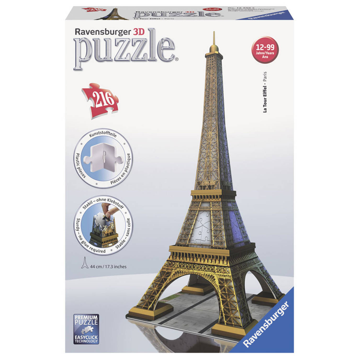 Ravensburger 3D puzzel Eiffeltoren - 216 stukjes 1007189