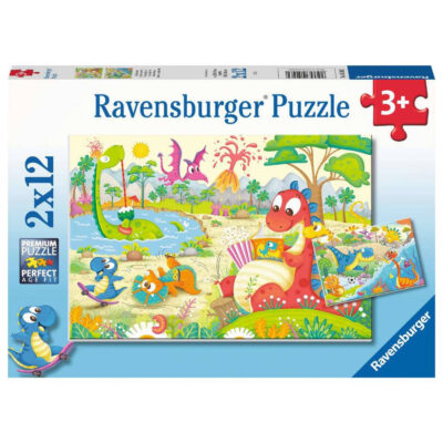 Ravensburger Kinderpuzzel 2 x 12 stukjes Lievelingsdino&apos;s 3981546