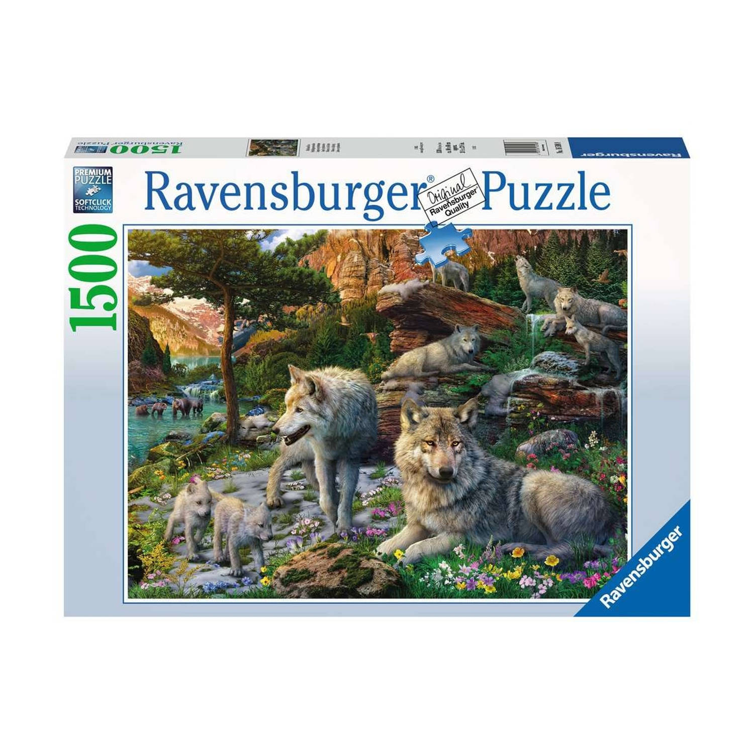 Ravensburger Puzzel 1500 stukjes Wolven in de lente 3363168