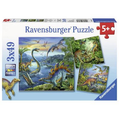 Ravensburger puzzel dinosaurus - 3 x 49 stukjes 1022411