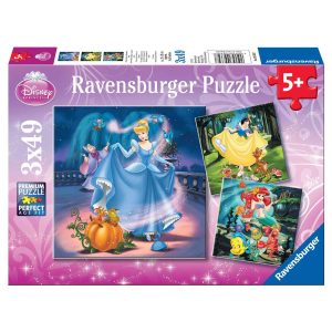 Ravensburger puzzel Disney Princess met hun vriendjes - 3 x 49 stukjes 1033586