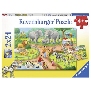 Ravensburger puzzel een dag in de dierentuin - 2 x 24 stukjes 1567409