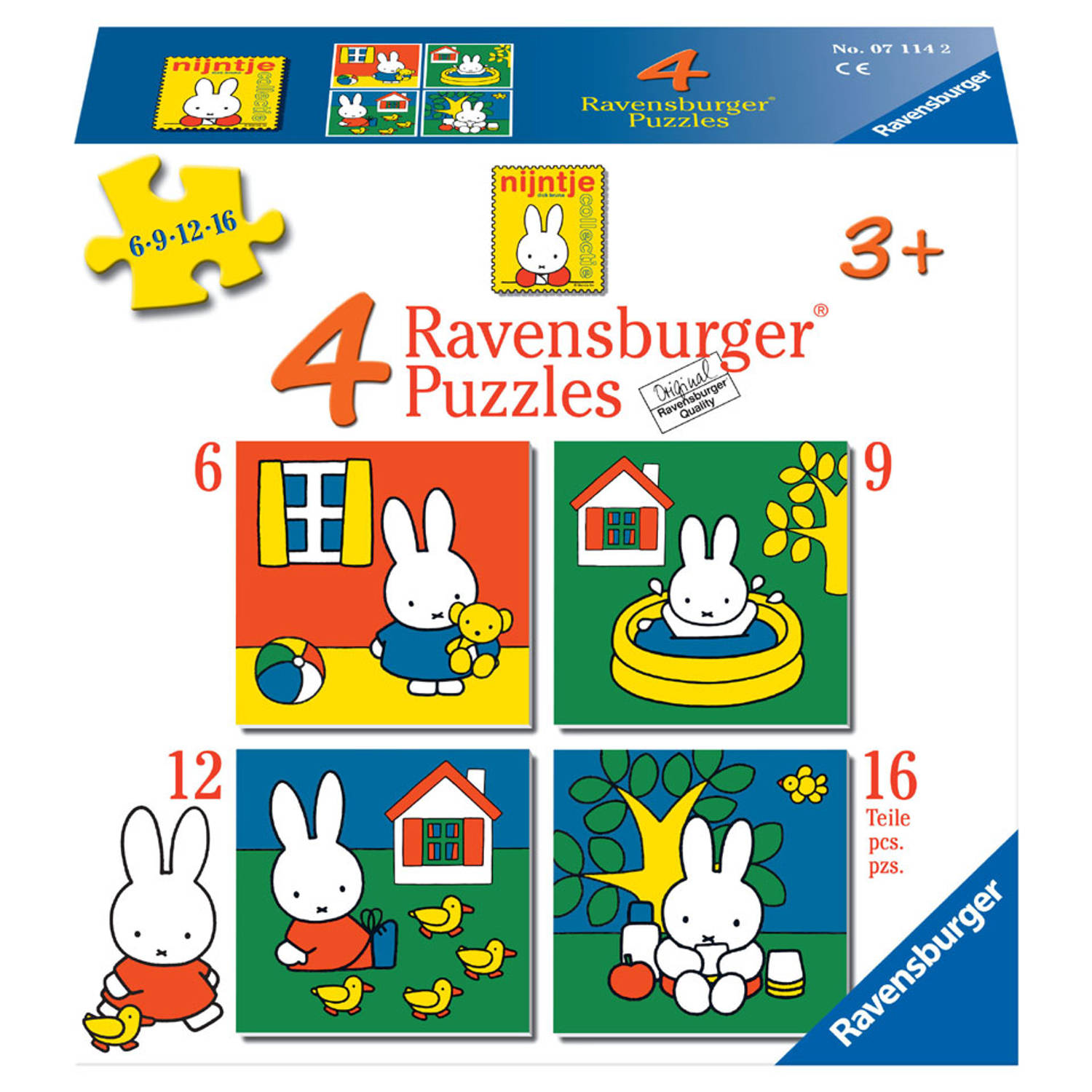 Ravensburger puzzel 4-in-1 Nijntje - 6 + 9 + 12 + 16 stukjes 1056595