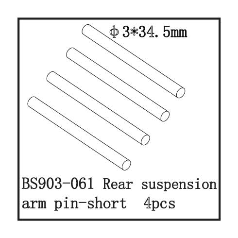 Rear Suspension Arm Pin-Short (3*34.5mm) 7650