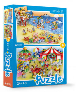 Rebo Productions legpuzzel Beach & Circus junior 24/48 stukjes 1007360