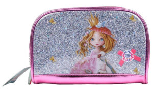 Rita&apos;s Wonderland etui meisjes 21 x 7 cm polyester roze/zilver 909460