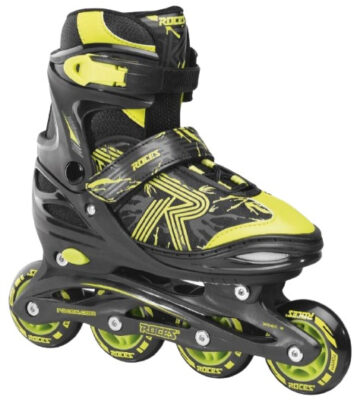 Roces inline skates Jokey 3.0 softboot 82A zwart/geel maat 26 29 950598