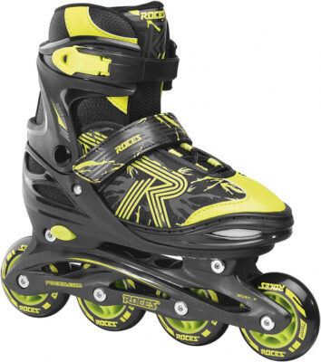 Roces inline skates Jokey 3.0 softboot 82A zwart/geel maat 30 33 537321