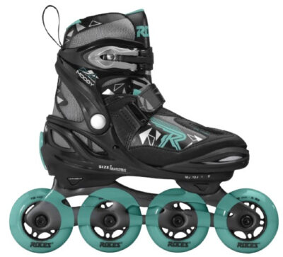 Roces inline skates Moody Tif 82A zwart/aqua maat 30 35 950621