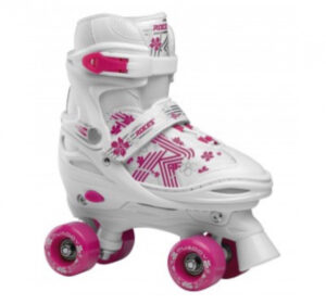 Roces quaddy 3.0 rolschaatsen wit/roze 26 29 386153