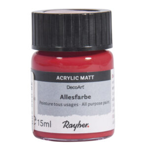 Rode acrylverf/allesverf potje 15 ml hobby/knutselmateriaal 10040807