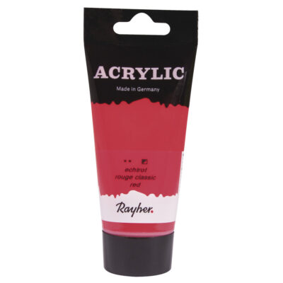 Rode acrylverf/hobbyverf op waterbasis 75 ml 10270053