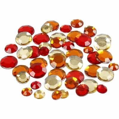 Ronde strass steentjes rood mix 360x stuks 10091248