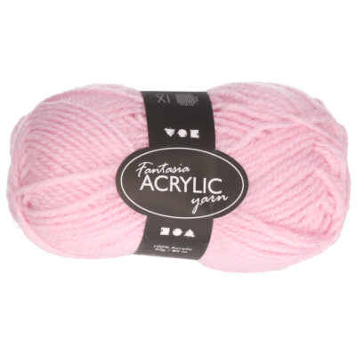 Roze acryl 3-draads garen 80 meter 10088111