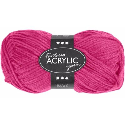 Roze acryl 3-draads garen 80 meter 10088114