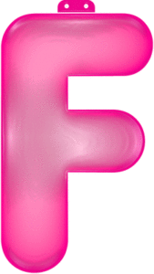 Roze opblaasbare letter F 10033804