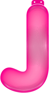 Roze opblaasbare letter J 10033808