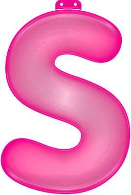 Roze opblaasbare letter S 10033817