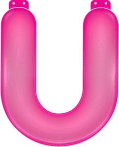 Roze opblaasbare letter U 10033819