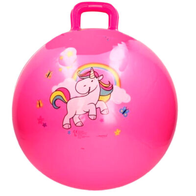 Roze skippybal met eenhoorn 46 cm 10354920