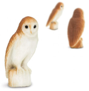 Safari speelfiguren Kerkuilen 2 cm bruin/wit 192 delig 544334