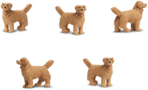 Safari speelgoedfiguren Golden Retriever junior beige 192 stuks 550690