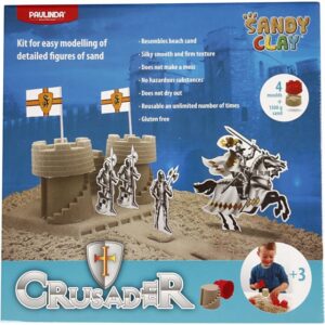 Sandy Clay speelzand Ridderburcht 1500 gram met 4 vormpjes 331133