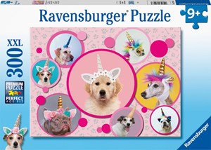 Schattige Eenhorn Honden Puzzel (300 XXL stukjes) 32472787989