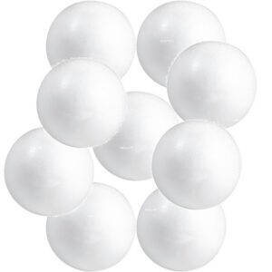 Set van 100x stuks beschilderbare piepschuim ballen/bollen van 3 cm 10224408