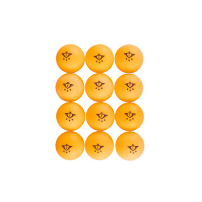 Set van 12x stuks tafeltennis/pingpong ballen oranje 4 cm 10289138