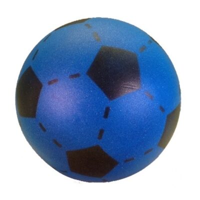 Set van 3 blauwe foam soft voetballen 20 cm 10185501