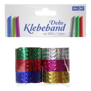 Set van 6 metallic rollen plakband 10059424